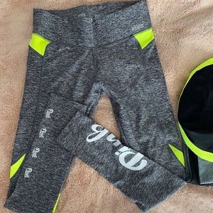 Pink work out leggings and sweater